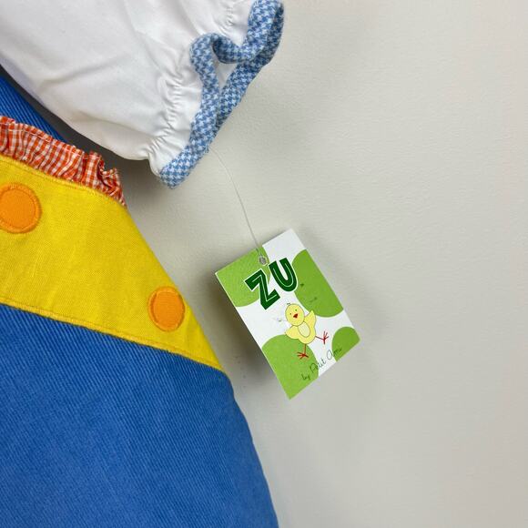 ZU Petit Ami Giraffe Applique Corduroy Jumpsuit 9 Months NWT - Picture 5 of 8